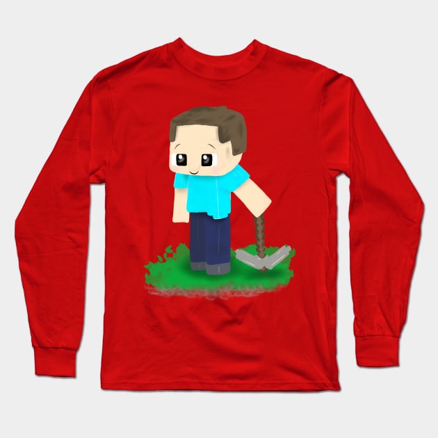 Cute Steve Long Sleeve T-Shirt by Fickle and Fancy